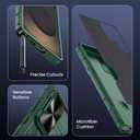 Caka for Samsung Galaxy S25 Ultra Case [Military Grade Protection] [Full Camera Lens Cover] [360Spin Stand] Heavy Duty Protective Hard Rugged Phone Cover with Kickstand Ring Holder - Green