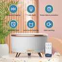 500ML Large Capacity Essential Oil Diffuser, Ultrasonic Aromatherapy Diffuser with 7 Color LED Lights with Remote Control, Cool Mist Humidifier, Timed Mist, Auto Shut-Off (White)