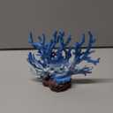 Semetall Artificial Coral Ornament - Resin Aquarium Decor for Fish Tank, Blue and White Coral Reef