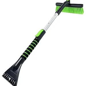 SEAAES Ice Scraper with Snow Brush for Car Windshield, Upgraded Extendable Snow Brush with Foam Grip for Truck SUV Vehicle Windows