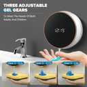 Automatic Soap Dispenser Liquid Bathroom: Wall Mount Rechargeable Touchless Adjustable Auto Smart Electric Plastic White Soap Dispenser with Clock - Kitchen - Hand Dish Lotion Couple Kids