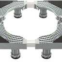 Washer and Dryer Pedestals, Adjustable Mini Fridge Stand with 8 Reinforced Feet & 4 Dual Wheels, Thickened Base for Fridges, Washers, Dryers