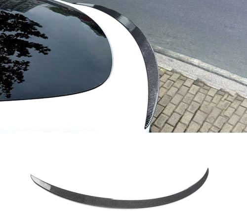 KHK Model Y Rear Spoiler Wings, OEM Style Rear Trunk Spoiler Lip Tail, ABS Material Rear Spoiler Exterior Accessories, Rear Trunk Lip Spoiler Fits for 2017-2024 Tesla Model Y (Carbon Fiber Pattern)