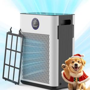 FRESHDEW Air Purifier for Home Up to 2300ft with H14 True HEPA & Double-Sided Intake | Washable Pre-Filter & Air Quality Sensor | 22dB Ultra Quiet for Bedroom | Allergen/Dust/Smoke/Pet Dander