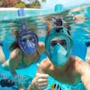 Greatever Full Face Snorkel Mask, Snorkeling Gear for Adults with Latest Dry Top Breathing System and Detachable Camera Mount, Foldable Snorkel Set for Family Snorkeling Trips, Anti-Fog & Anti-Leak Size: Large-X-Large