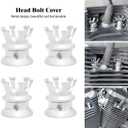 Motorcycle Head Bolt Covers Spark Plug Caps King Crown Fit For Harley Sportster XL883 Dyna Softail Tiwn Cam Big Twin Evolution 1340 Chrome 4PCS