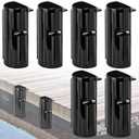 JYINCPED Dock Bumper Fender, Boat Dock Bumpers for Edge or Side, Marine Fender Guard, Vertical Protection, Durable Construction, Includes Mounting Hardware, 6 Pack-Black
