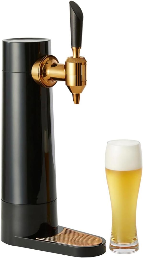 GREEN HOUSE: LATEST MODEL DRAFT BEER DISPENSER. Mini Keg. USB rechargeable. Compatible with all canned & bottled beer. The Two-layered foam makes beer taste deep & mellow (Large)