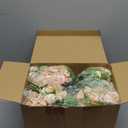 LemonRoad 31 Pcs Faux Flower Centerpieces for Tables Bulk Artificial Flowers with Vase 20 Bundles Silk Roses 10 Clear Vase with 1 Pcs Rope for Arrangement Decoration Wedding Home Party(Pink)