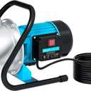 1.5HP Water Transfer Pump,1200GPH Shallow Jet Well Pump,Extended 13FT Power Cord Portable Sprinkler Booster Pump,Irrigation Lawn Fountain Pool Draining Self Priming Transfer Pumps