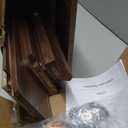 Bathroom Storage Cabinet, Medicine Cabinet with Adjustable Wood Shelf & Doors, Over The Toilet Storage Cabinet for Laundry Room & Kitchen & Living Room (Walnut)