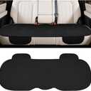 Osilly Car Back Seat Cover, Anti-Slip Long Vehicle Rear Bench Protectors with Storage Pocket, Breathable Comfortable Auto Interior Seating Bottom Protection Accessories, Universal Fit (Black)