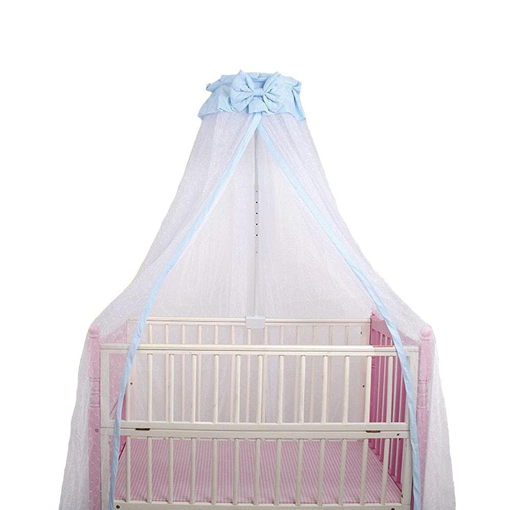 Breathable Crib Netting Bed Curtains Canopy for Kids Mosquito Net Bedroom Decor (Blue, Mosquito net)