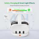 2 x 45W Fast Charging Dock for Meta Quest 3 ONLY, TechKen 2.5hrs Faster Charging Dock for Quest 3 with 45W Charging Adapter, Fast Charging Station for Quest 3