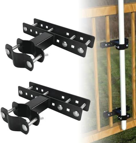 Amazon.com: Foozet Patio Umbrella Holder - Heavy Duty Outdoor Deck Shade Balcony Umbrella Stand Attaches to Railing Maximizing Patio Space, Bench Deck Umbrella Mount Fixed Clip Umbrella Clamp2 Pack : Patio, Lawn & Garden