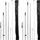 LookOurWay Feather Flag Pole Kit - 13 Feet Tall Swooper Flag Pole Kit with Rotating Ground Spike - Banner Flag Pole for 12ft Arc Shaped Outdoor Advertising Flags - 2 Pack