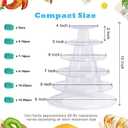 6 Tiers Round Macaron Tower Stand Plastic Transparent Cake Stand Macaron Display Rack Desserts Cupcake Holder Platter for Baby Shower, Birthday Party, Wedding, Party Decor