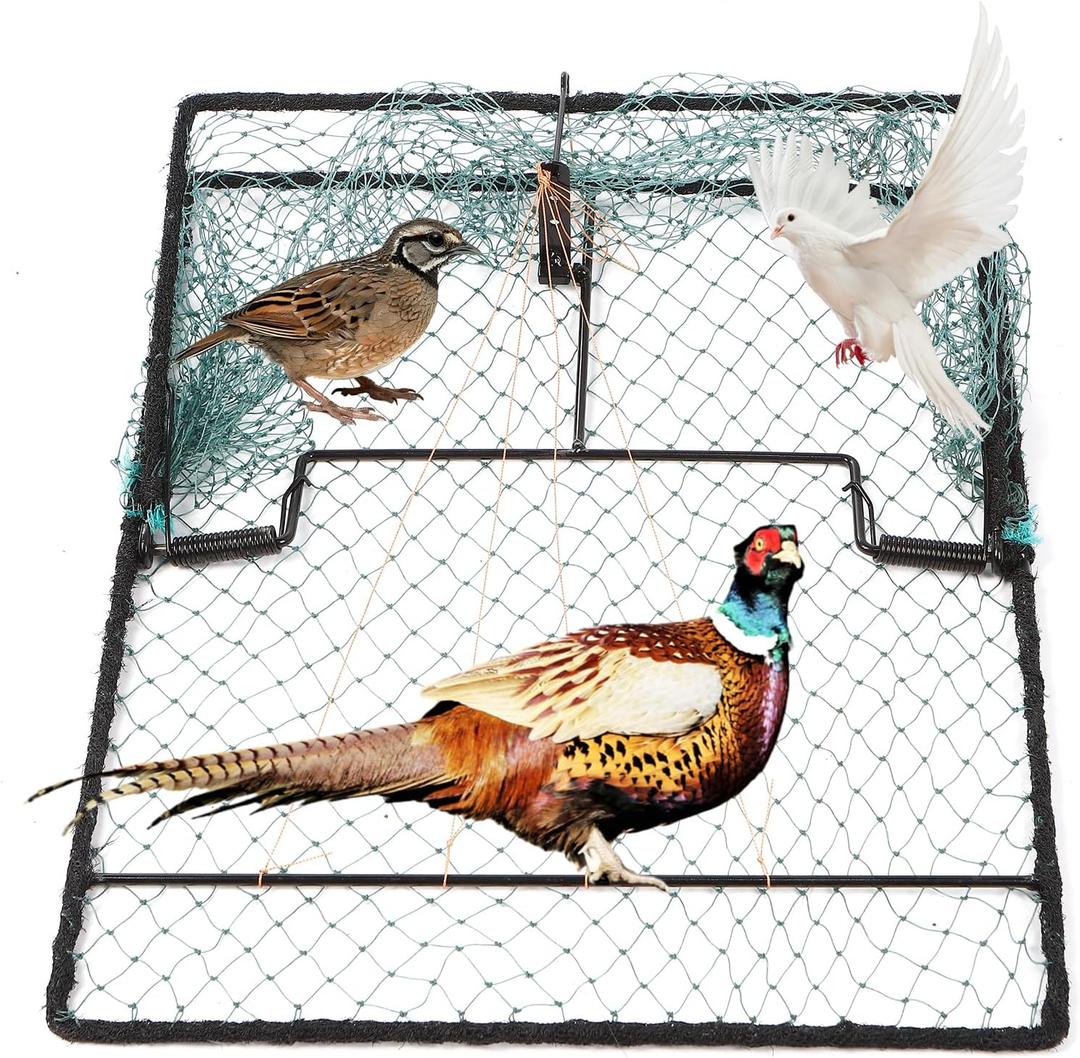 Humane Pigeon Trap,Bird Trap for Quail,Turkey,Net Traps (15.7x19.7 inch)
