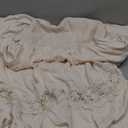 ZESICA Women's 2026 Boho Long Sleeve Square Neck Smocked High Waist Flowy A Line Lace Trim Maxi Dress, L