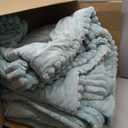 BEDELITE Fleece King Comforter Set -Super Soft & Warm Fluffy Haze Blue Bedding, Luxury Fuzzy Heavy Bed Set for Winter with 2 Pillow Cases