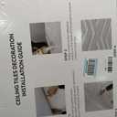 STICKGOO Black Drop Ceiling Tile 2ft x 2ft, Ceiling Panel High-Grade PVC Coverings 24 x 24in - 12 Pack Cover 48 Sq. Ft
