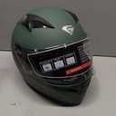 Full Face Motorcycle Helmet with Internal Tinted Visor & DOT Approved for Moped ATV Cruiser Scooter (Alpine Matt Green, Large)