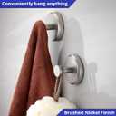 HOME SO Suction Cup Hooks for Shower, Bathroom, Kitchen, Glass Door, Mirror, Tile  Loofah, Towel, Coat, Bath Robe for Hanging up to 15 lbs  Polished Matte Chrome, Brushed Nickel (2-pack)