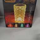 BGFHome Crystal Table Lamp RGB Color Changing Night Lights (2 Pack) Crystal Rose Diamond Touch Lamp for Bedroom Living Room Decor (Remote & Touch Control)