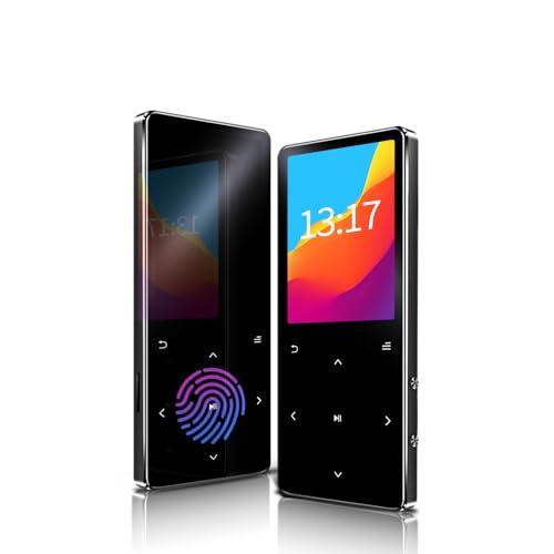 Tengsen Mp3 Player with Bluetooth 5.3, Portable Digital Mp3 Music Player with Speaker, FM Radio, Voice Recorder, E-Book, Touch Buttons, Supports up to 128GB, (Black,32GB)