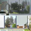 rabbitgoo Window Privacy Film One Way Window Tint for Home, Removable Reflective Heat Sun Blocking Anti UV Glass Door Covering, Mirror Tinting Film House Office, 23.6 in X 9.8 Feet, Silver
