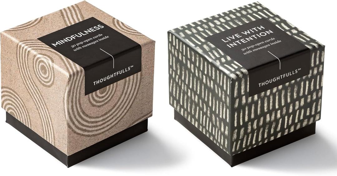 Compendium ThoughtFulls Pop-Open Cards  2-Pack of Mindfulness, Live with Intention  60 Pop-Open Cards, Each with a Different Message Inside