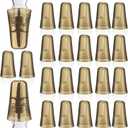 Chengu 24 Pieces Liquor Bottle Covers Pour Spout Covers Bar Toppers for Bottles Universal Pour Dispenser Dust Translucent Silicone Rubber Spout Caps for Bar Home Kitchen Tools Supplies (Champagne)