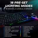 TECWARE Phantom+ 87 Mechanical Gaming Keyboard | RGB LED Backlit | Hot Swappable Wraith Red Switches | 87 Key TKL Layout | Thocky Sound Profile | Detachable USB-C Wired | Black