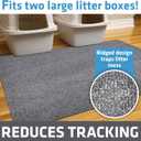 Drymate Cat Litter Box Mat, Litter Trapping Mat, Waterproof, Urine-Proof, Absorbent, Machine Washable, Soft on Paws, Contains Mess, Protects Floors, Kitten Supplies, Grey, 36x47 Jumbo XXL