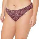 7 x Amazon Essentials Women's Classic Bikini Swimsuit Bottom (2X, Brick Red Leopard)