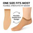 Leather Hero Disposable Try On Socks - Tan Footies for Women, 72 Pairs/144 Pieces