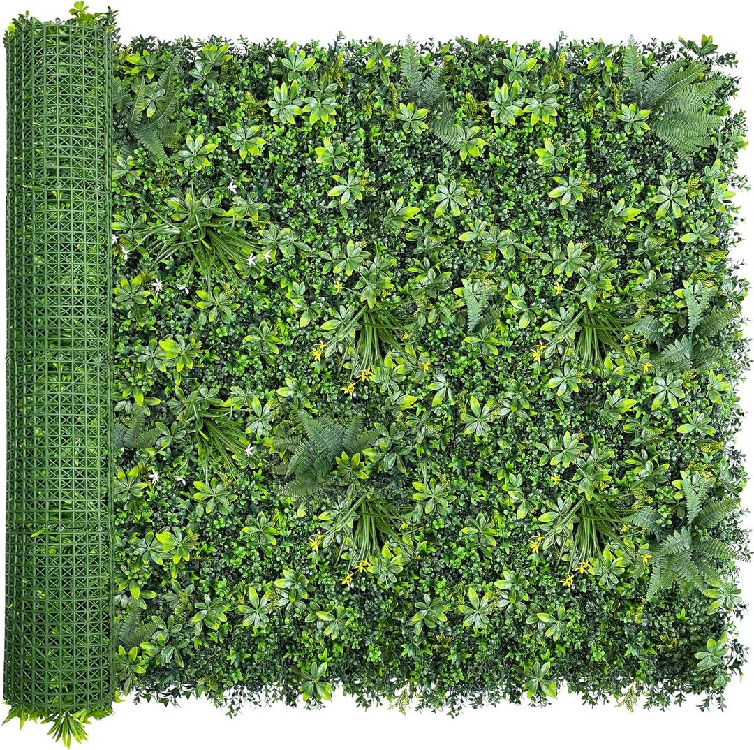 Artificial Green Wall Roll: 60"x120" UV-Anti Faux Ivy Greennery Boxwood Privacy Backdrop Fence Screen Panels for Party Garden Decor,Indoor Outdoor Patio Balcony