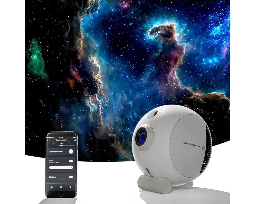 Orzorz Star Projector Plus Galaxy Night Light Home Planetarium Ceiling Projector with App Control Sky Light Bedroom Decor Realistic Starry Nebula Planet Presentation Gift for Adults Kids