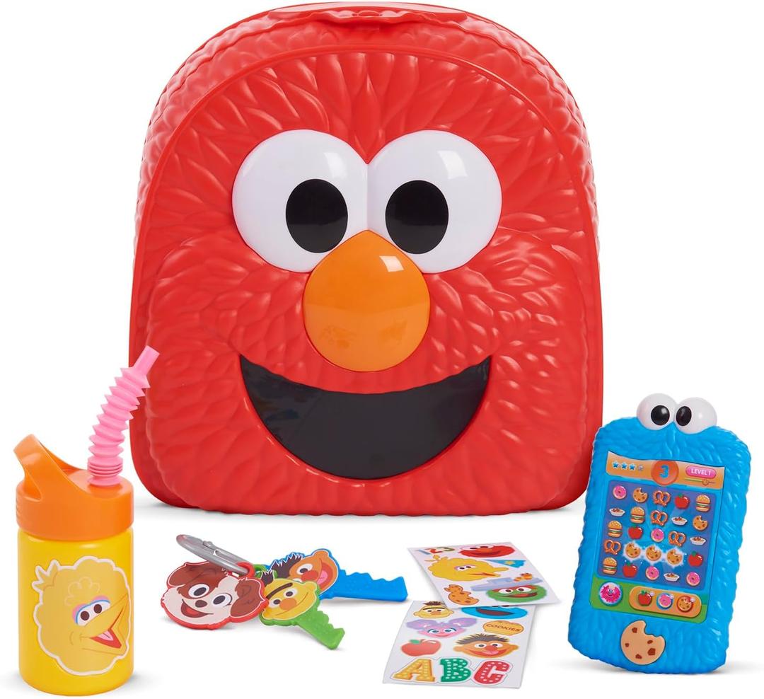 Just Play Sesame Street Have A Sesame Day 7-Piece Bag Set, Dress Up and Pretend Play, Officially Licensed Kids Toys for Ages 2 Up
