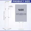 Thyle 1 Pcs White Poster Board Holder Stand Height up to 80" Heavy Duty Welcome Sign Stand Double Sided Easel Holder with Base Adjustable Portable Sign for Wedding Restaurant(Metal)