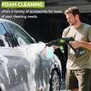 Portable Car Washer Accessories,6-in-1 Nozzle,33FT Hose for Car, Patio, Fence, Garden