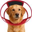 Dog Cone Collar for After Surgery Recovery, Soft Adjustable Elizabethan Collar for Small Medium Large Dogs, Comfortable Anti-Lick Cone for Wound Healing (Red XL)