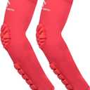 2PCS Padded Elbow Forearm Sleeves Compression Arm Protective Support (Large)