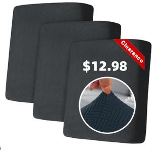 YEMYHOM Clearance Stretch 3 Pieces Cushion Covers Sofa Seat Cushion Slipcovers Soft Couch Cover Replacement Diamond Pattern Furniture Protector with Elastic Bottom (Diamond Dark Gray) YEMYHOM Clearance Stretch 3 Pieces Cushion Covers Sofa Seat Cushion Slipcovers Soft Couch Cover Replacement Diamond Pattern Furniture Protector with Elastic Bottom (Diamond Dark Gray)