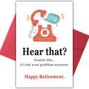 4 x Funny Retirement Card for Men Women, Humor Leaving Card for Him Her, Perfect Retirement Gift & Decoration for Friends Bosses Nurses Teachers Mom Dad Family, Not Your Problem Anymore
