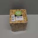 Wicker Tissue Box Cover, Rattan Tissue Box Holder Square, Boho Decorative Woven Water Hyacinth Cube Tissue Holders for Bathroom Living Room Kitchen