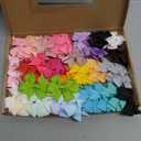 JOYOYO 50pcs Boutique Grosgrain Ribbon Pinwheel Hair Bows for Baby Girls, Toddler Bows Hair Clips Birthday Gifts In Pair