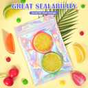 JETMORE 300 Pcs Mylar Bags, Smell Proof Bags Foil Pouch, Holographic Resealable Bags for Small Business, Candy Sample Jewelry Bag Sealable Packaging for Party Favor Food Storage (2.4x3.9in)