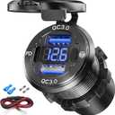 12V USB Outlet, VANONE Aluminum Alloy Dual 18W QC3.0 Ports & 36W PD USB Charging Port 12 Volt Outlet Charger Socket, Accessories for Car Boat Marine Motorcycle RV ATV Truck Golf Cart, etc