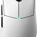 Lamzu Paro Gaming Mouse, Ergonomic, Paw 3950, Nordic 52840, 8k Compatible, 8K Dongle Included (White)